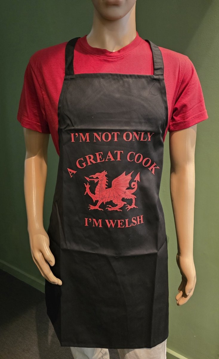 Black apron - Not only a great cook - A Welsh Secret - A Welsh Secret - Aprons - 