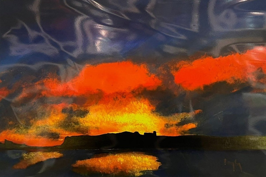 Moody Sunset - A3 Mounted - A Welsh Secret - Christopher Langley - A4 Mounted - 