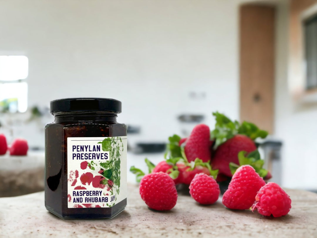 Penylan Preserves - Raspberry & Rhubarb Jam Large - A Welsh Secret - Penylan Preserves - Preserve - -